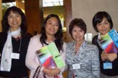 Dr. Radd presented Embracing Our Humanity With Humility and Humor at the 2008 IAIE World Conference in Chicago. Here she is with professionals from Hong Kong discussing GWG books.