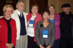 Dr. Radd with Linda Allen from Louiseville NE who received the Inviting School Award. Drs. Siegel, Purkey, and Novak are also pictured.