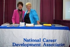 Dr. Radd and Dr. Schallie-Giddis at the ACA Conference where Dr. Radd presented career information.