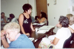 Brainstorming ideas! Ector County Independent School District training workshop, Developing a Comprehensive Guidance and Counseling Program for All Students, in Odessa, Texas, July 30 to August 1, 2002.