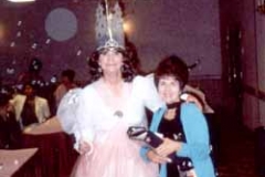 Dr. Kate Asbill as 'Glenda the Good' with Dr. Radd at 2002 World Conference of International Alliance for Invitational Education in Atlanta, Georgia, October, 2002, honoring Dr. William Purkey.