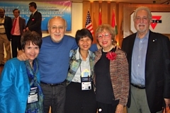 Peter Yarrow, Dr. Nui and Drs, Siegel in Hong Kong at the IAIE Conference.
