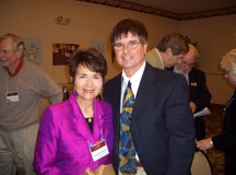 Dr. Radd with Dr. Ray Fulton, chairperson of the William Stafford Leadership Award Committee