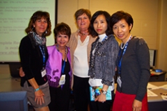 Dr. Radd with colleagues at one of her presentations. (IAIE World Conference, 2011)