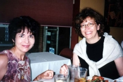 Dr. Tommie Radd and Jennifer Vinson, Principal, planning for Nordonia, Ohio, Middle School Retreat, August 3, 2001. Dr. Radd's program presentation was Totally 'RADD' Reservations and Revelations.