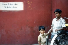 Outside the St. Anthony's School in Agra, India.
